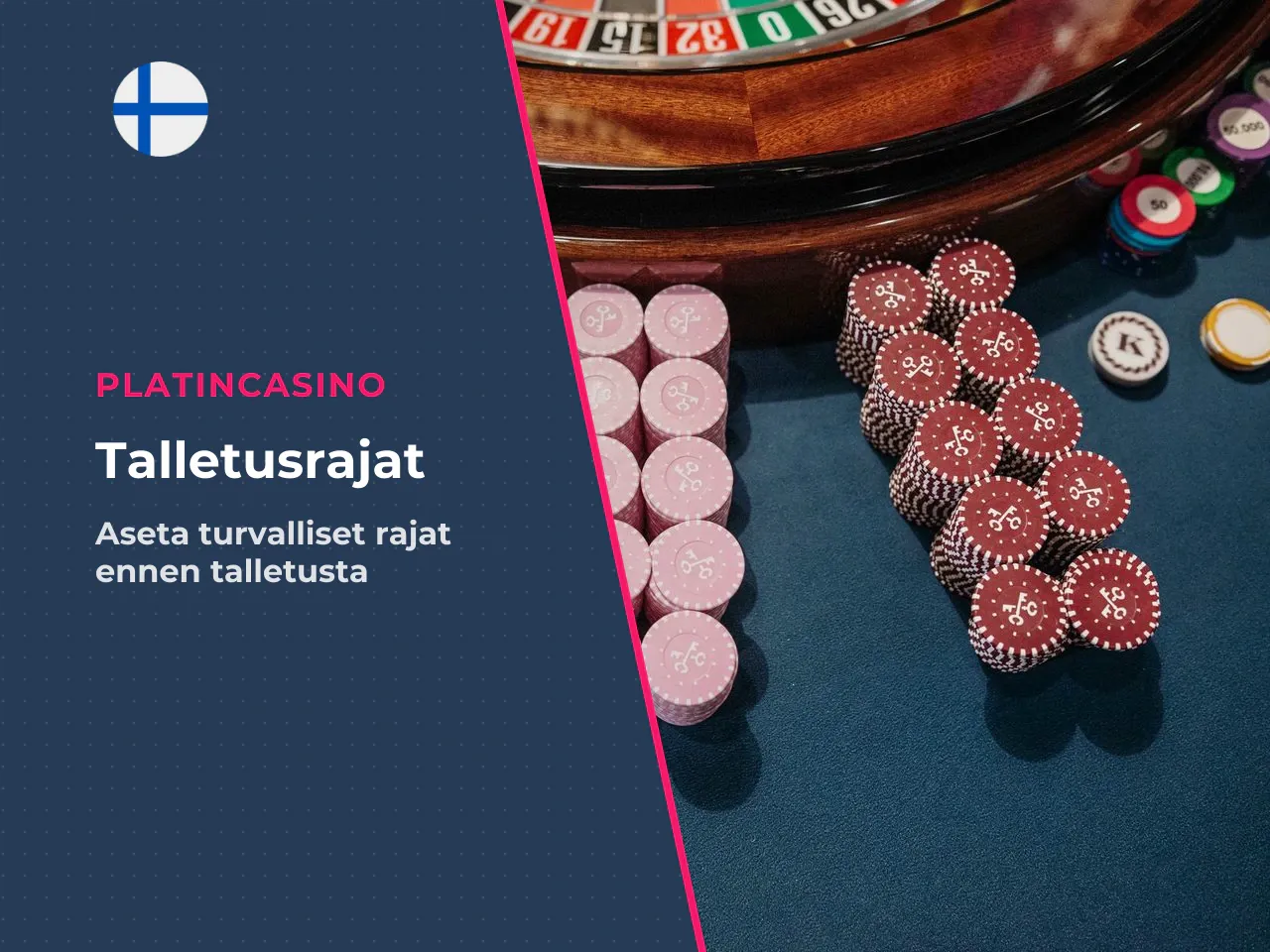 Aseta siis talletusraja ja pelibudjetti jo