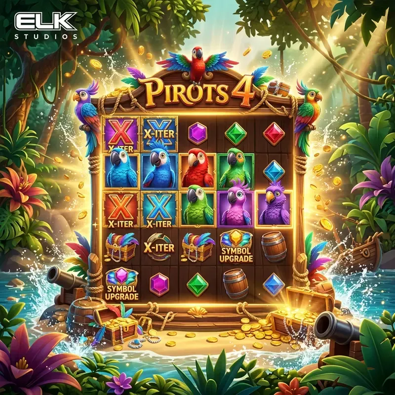 Pirots 4 ELK Studios -kolikkopeli, demo
