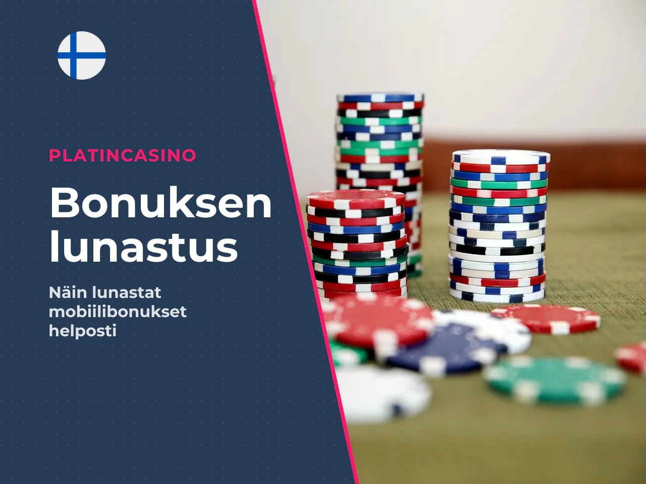 Näin lunastat bonuksen PlatinCasino appissa. Bonusedun