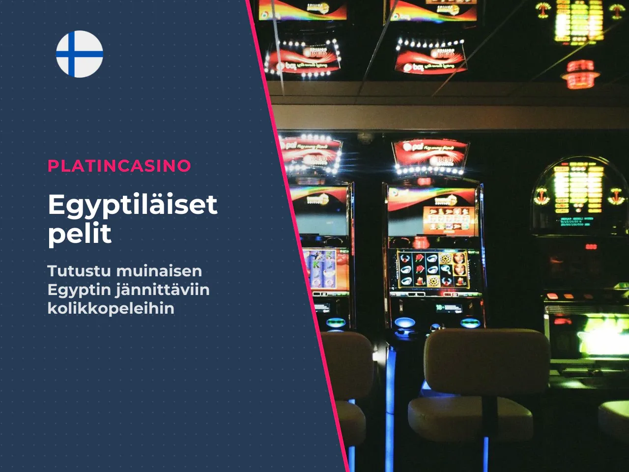 Visuaalinen ilme rakentuu kultaisten hautakammioiden, Tutankhamon-hahmojen